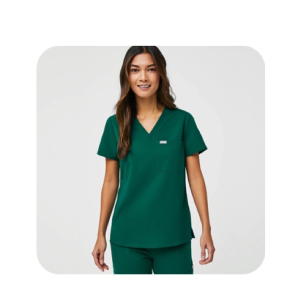 Figs scrub set hunter green